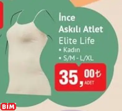 ELİTE LİFE İNCE  ASKILI ATLET
